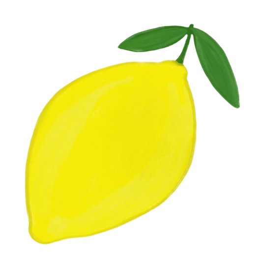 Hand Drawn Lemon Button Magnet