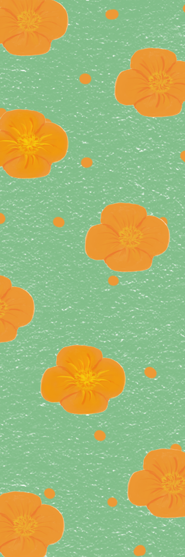 Hand Drawn California Poppy Bookmark