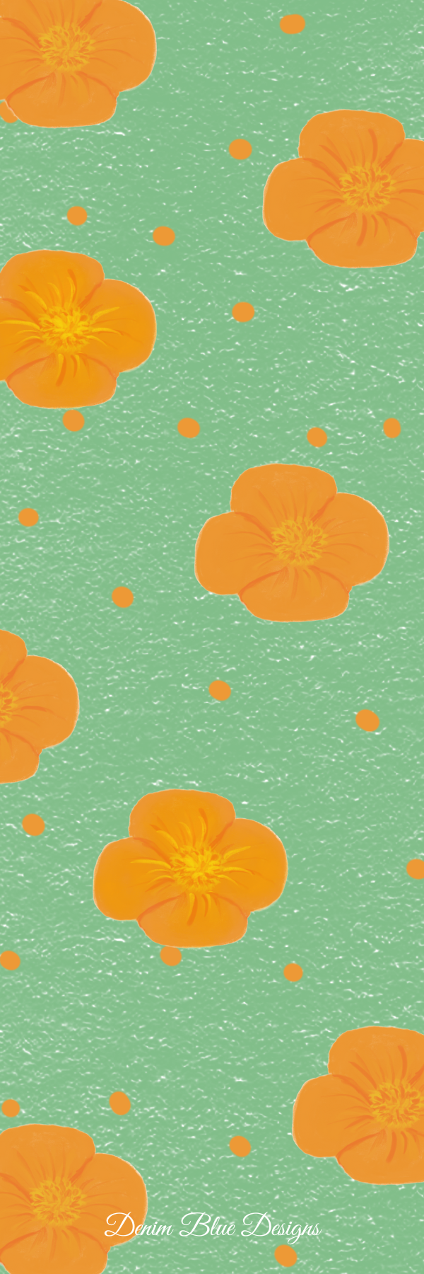 Hand Drawn California Poppy Bookmark