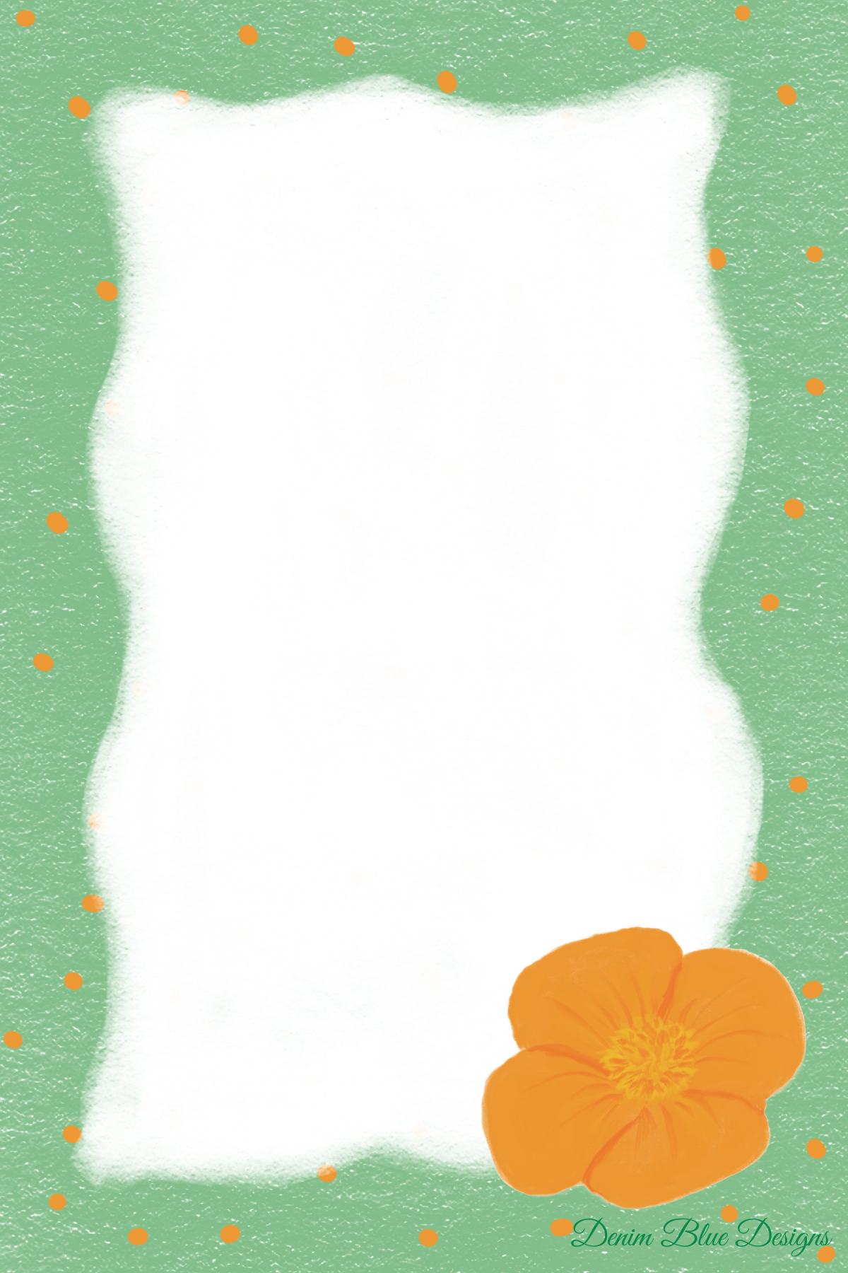 Hand Drawn California Poppy Notepad with Cover with Coordinating Pen