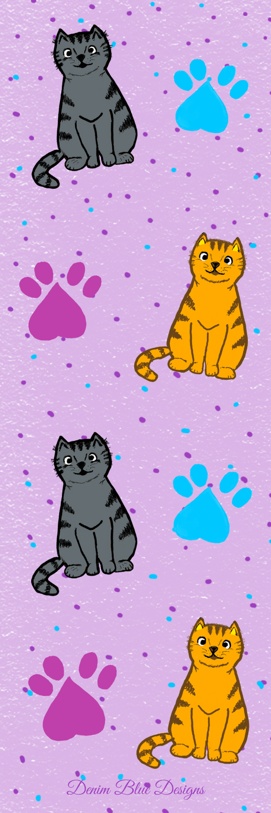 Hand Drawn Cartoon Cats Bookmark