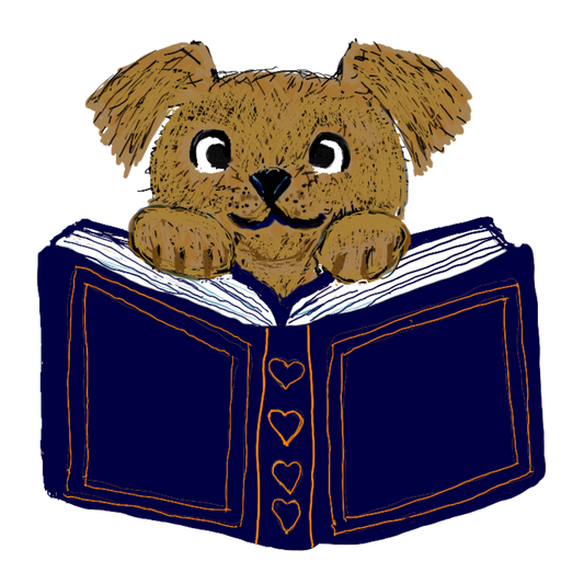Hand Drawn Bookish Dog Vinyl Sticker