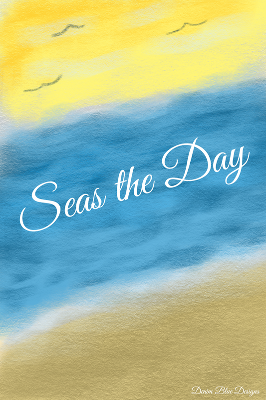 Hand Drawn "Seas the Day" Notepad with Cover