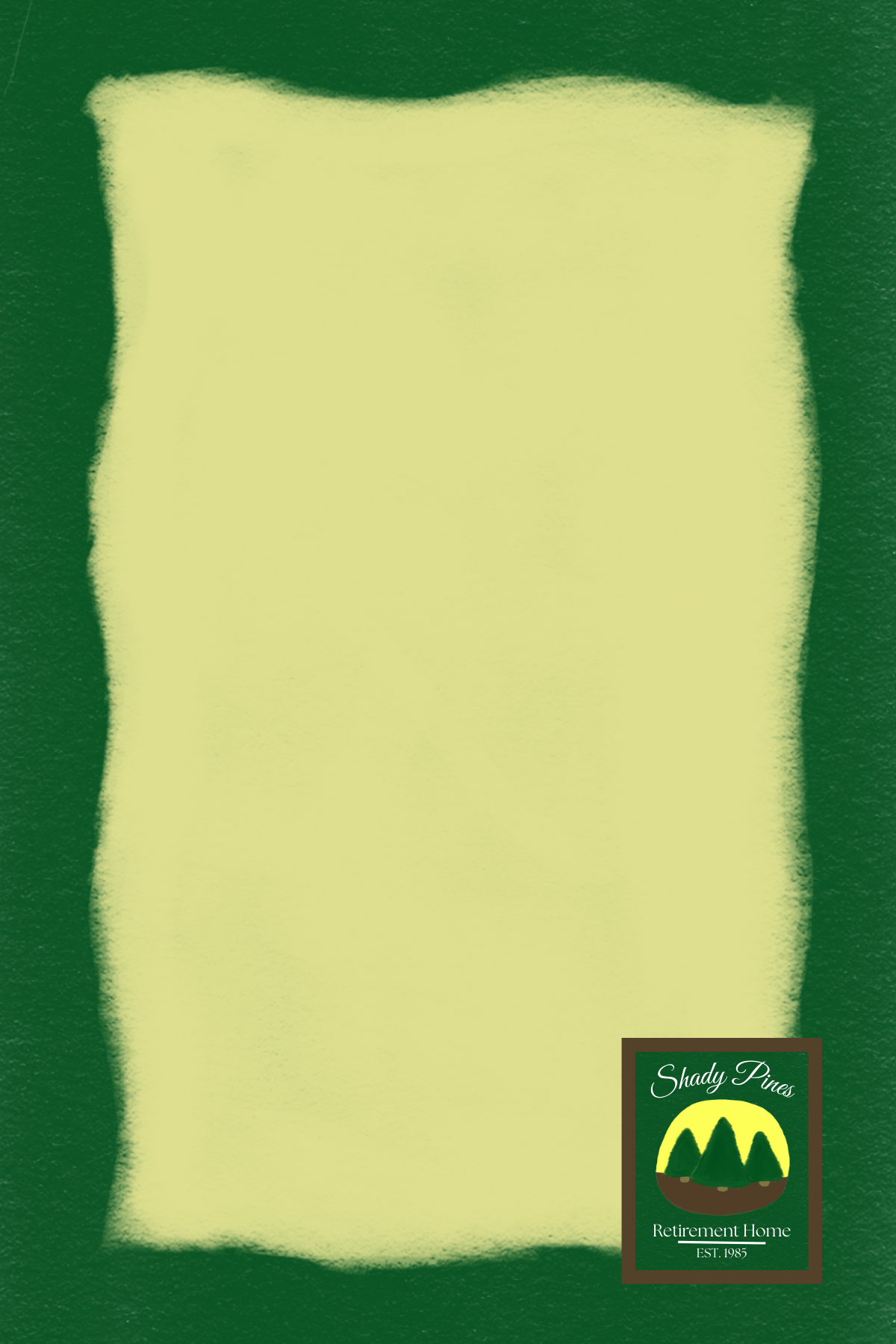 Hand Drawn Shady Pines Notepad with Cover