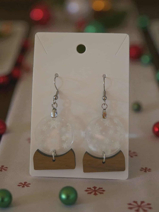 Snow Globe Dangle Earrings