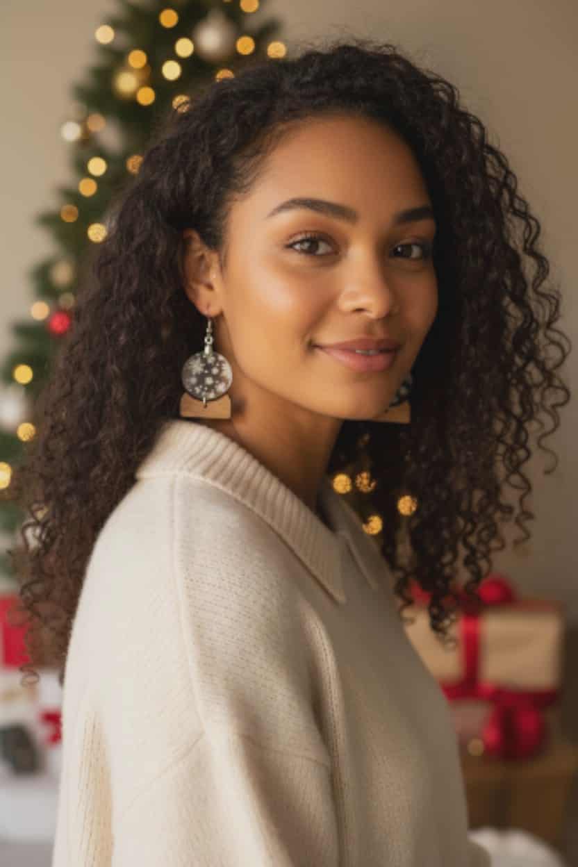 Snow Globe Dangle Earrings