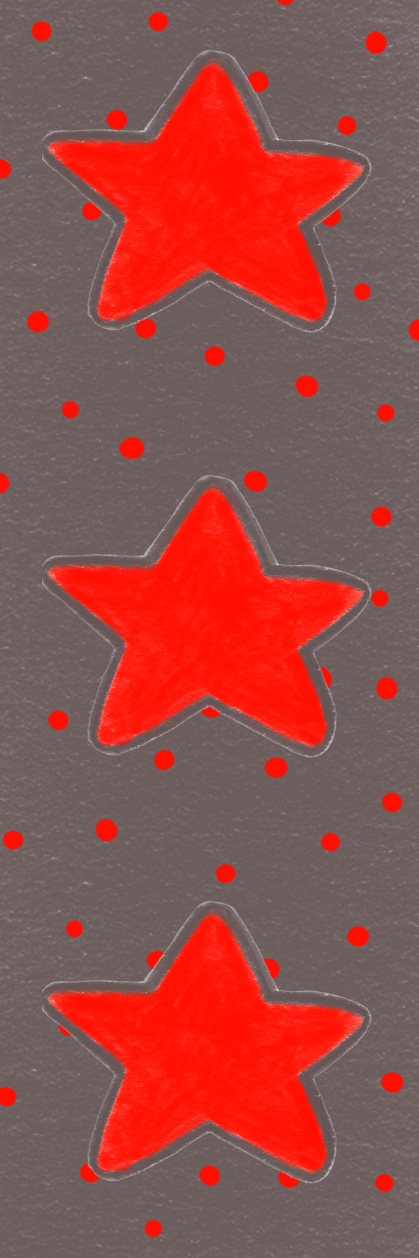 Hand Drawn Red Star Bookmark
