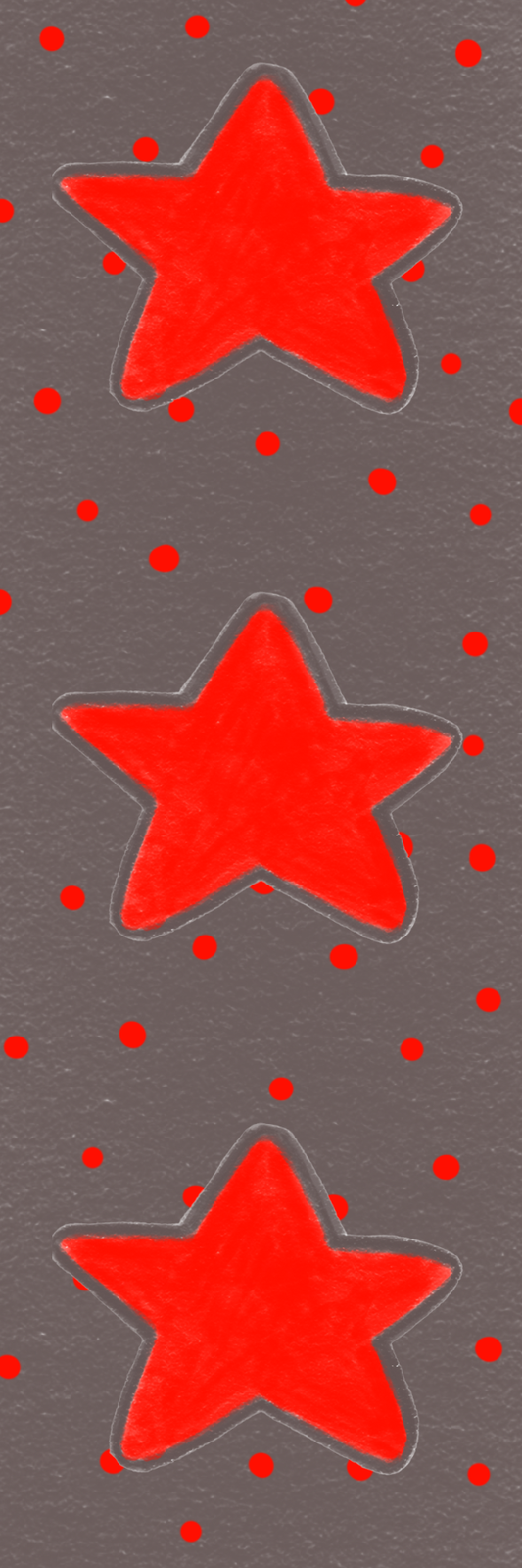 Hand Drawn Red Star Bookmark