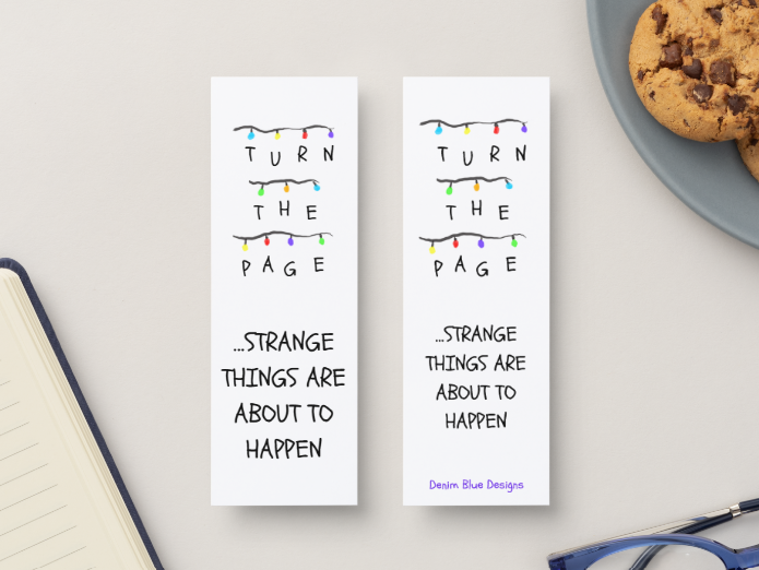 Hand Drawn | Turn the Page, Things Are About to Get Strange Bookmark