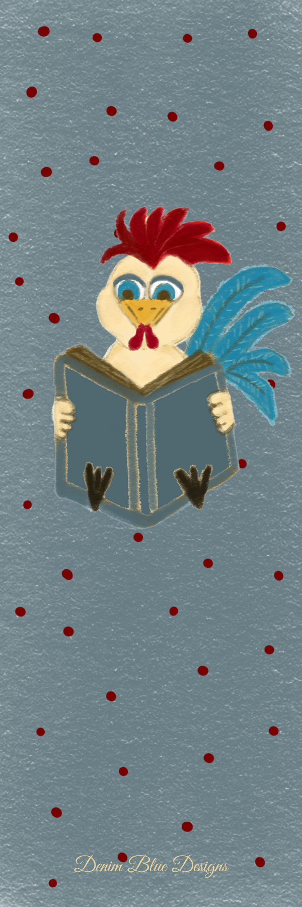 Hand Drawn Rooster Bookmark