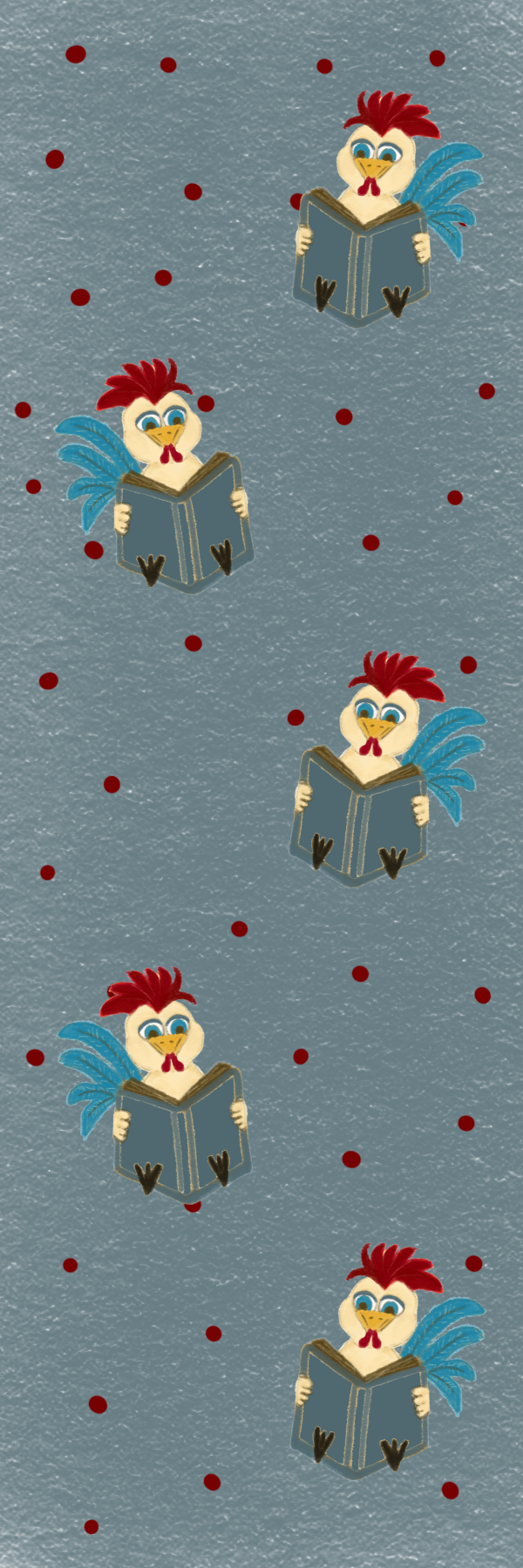 Hand Drawn Rooster Bookmark