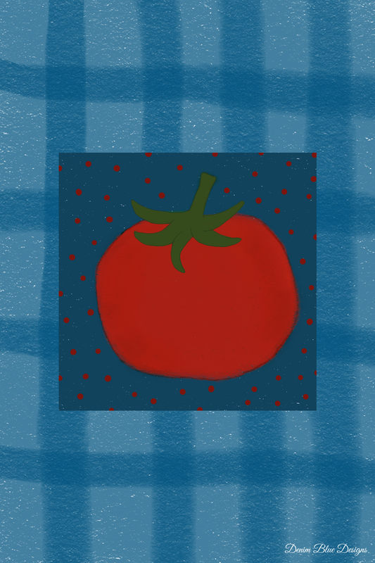 Hand Drawn Tomato Notepad with Cover and Coordinating Pen