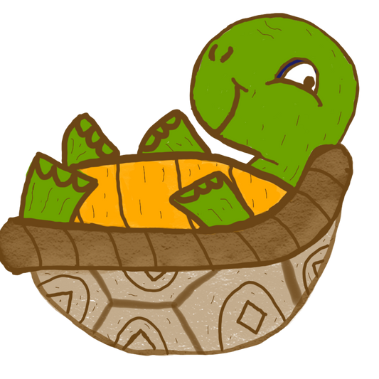 Hand Drawn Just Float Turtle Vinyl Sticker