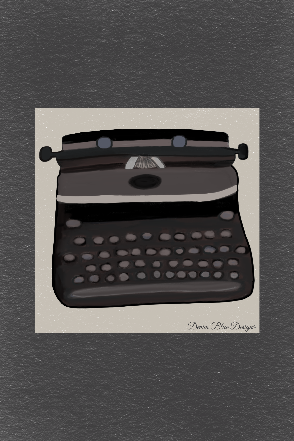 Hand Drawn Typewriter Notepad with Cover