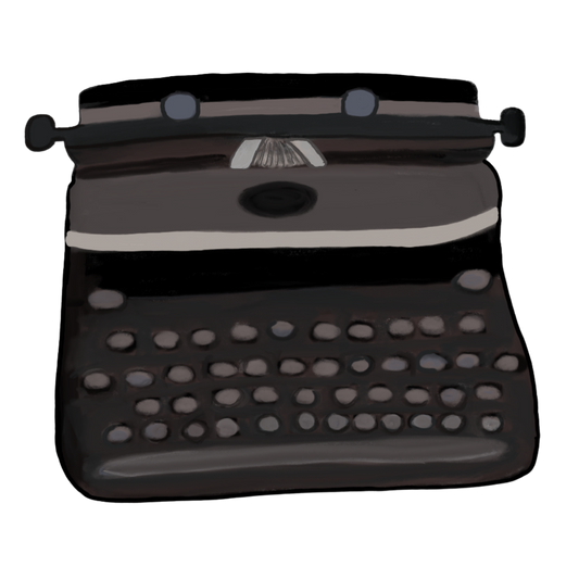 Hand Drawn Typewriter Vinyl Sticker