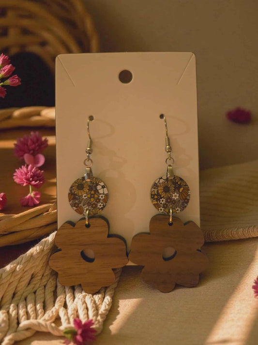 Boho Flower Dangle Earrings