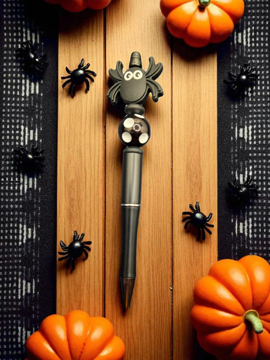 Spooky Spider Beaded Pen
