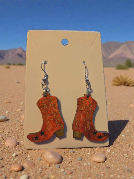 Cowboy Boot Dangle Earrings