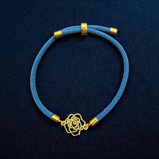 Golden Rose Twisted Cord Bracelet