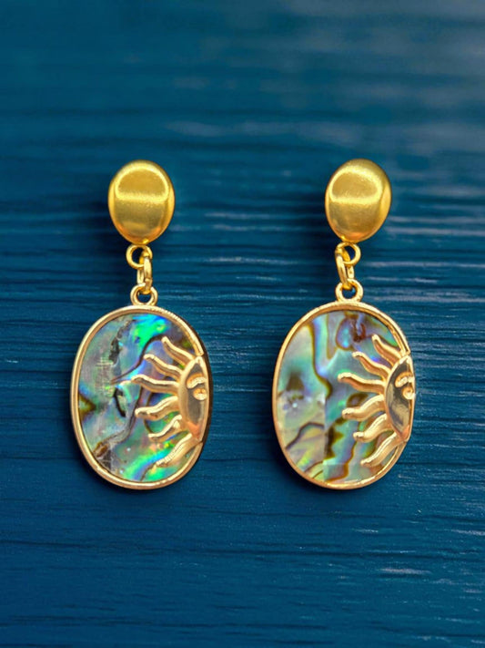 The Abalone Sun Dangle Earrings
