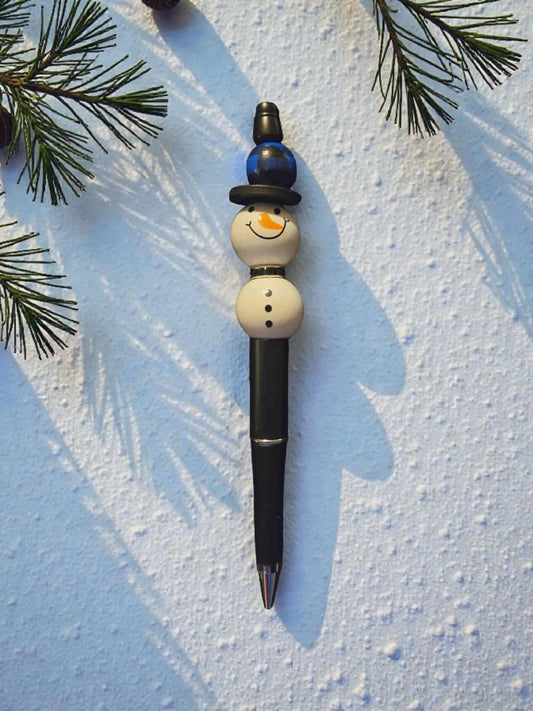 Snowman Beaded Pen